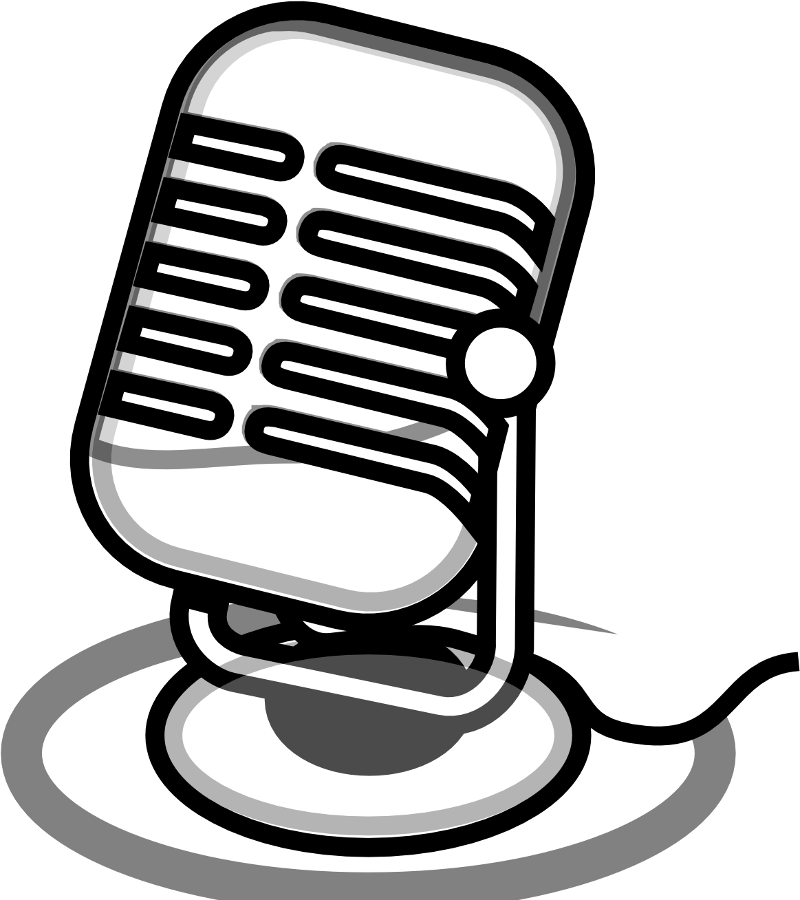 Radio Mic Clip Art - Microphone Clipart (1331x1331), Png Download