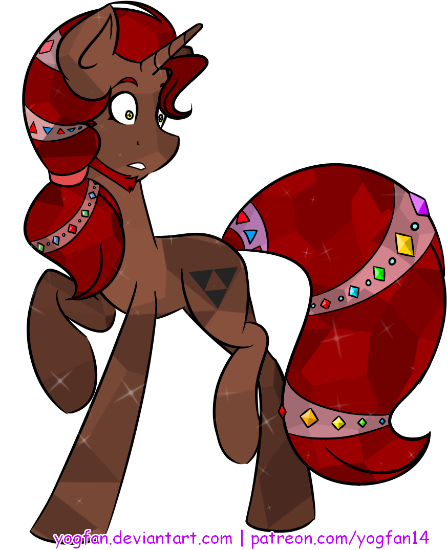 Yogfan, Crystal Pony, Crystal Unicorn, Ganondorf, Ponified, - Cartoon (1000x1100), Png Download