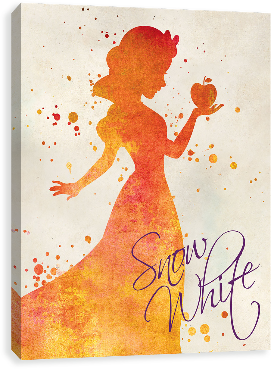 Color Splatter - Snow White - Snow Canvases By Entertainart - Snow White Color Splatter (500x500), Png Download