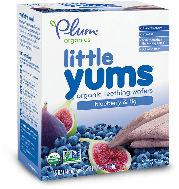 Plum Organics Little Yums Blueberry And Fig Organic - Little By Plum Organics - Little Yums Blueberry (682x753), Png Download