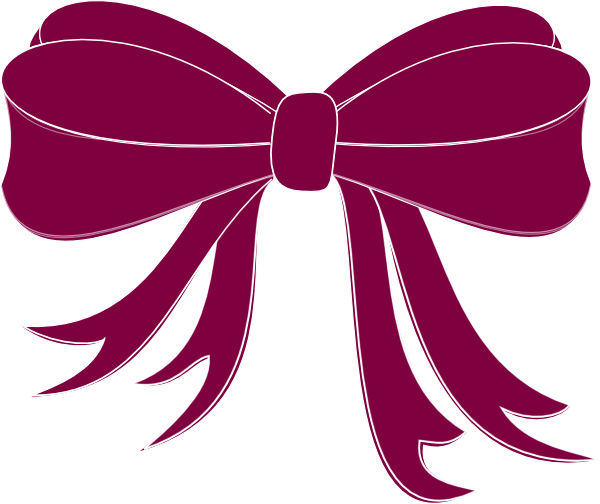 Pink Hair Clipart Riben - Black Bow Clip Art (600x504), Png Download