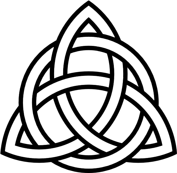 Celtic Knot Tattoos Free Download Png - Triquetra With Circle (600x558), Png Download
