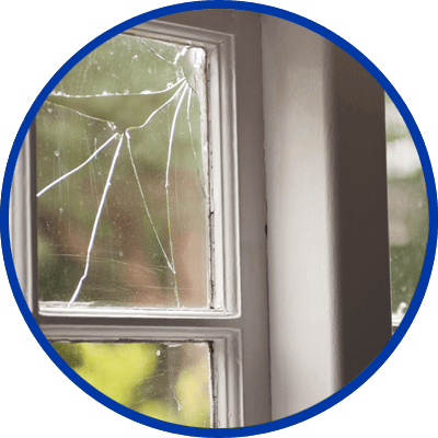 Cracked Window Glass Repair - Window (400x400), Png Download