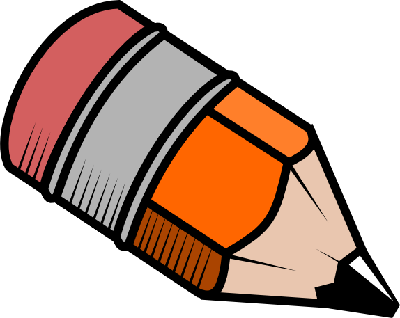 Pin Pencil Png Clipart - Short Pencil Clipart (574x457), Png Download