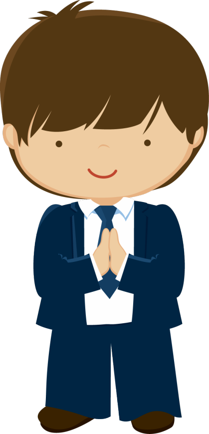 Paz En La Tormenta - Clipart Communion Boy Png (419x870), Png Download