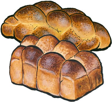 Bread Loaf Png Download - Jewish Bread Png (400x368), Png Download