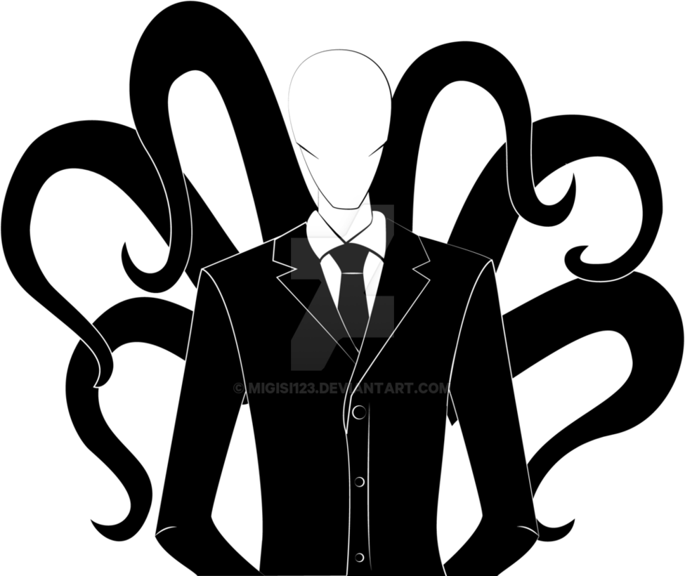 Slenderman Flashlight Png Clip Free Stock - Png Slenderman (975x820), Png Download