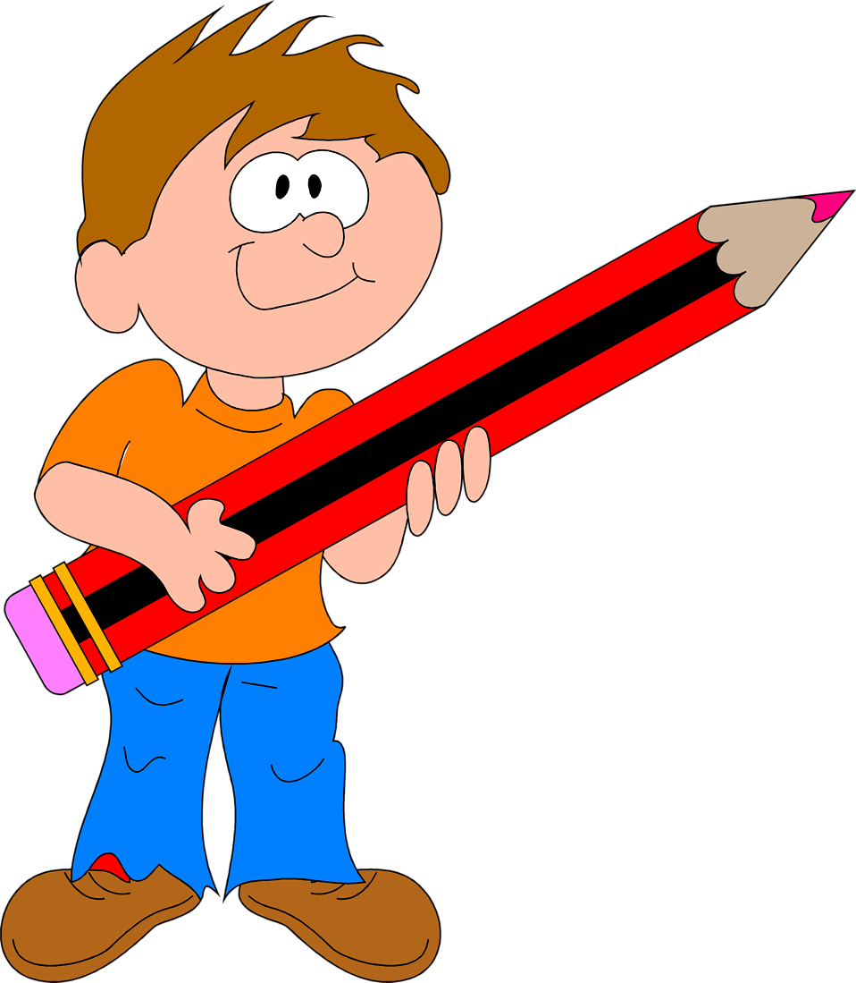 Free Download Boy With Pencil Png Clipart Drawing Clip - English Capital Letter Youtube (958x1099), Png Download