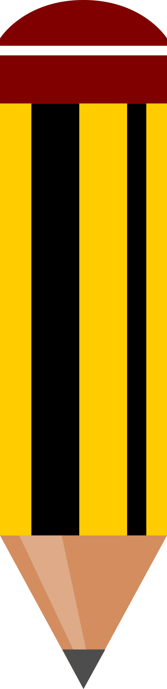 Clipart - Vertical Pencil Clipart (583x2400), Png Download