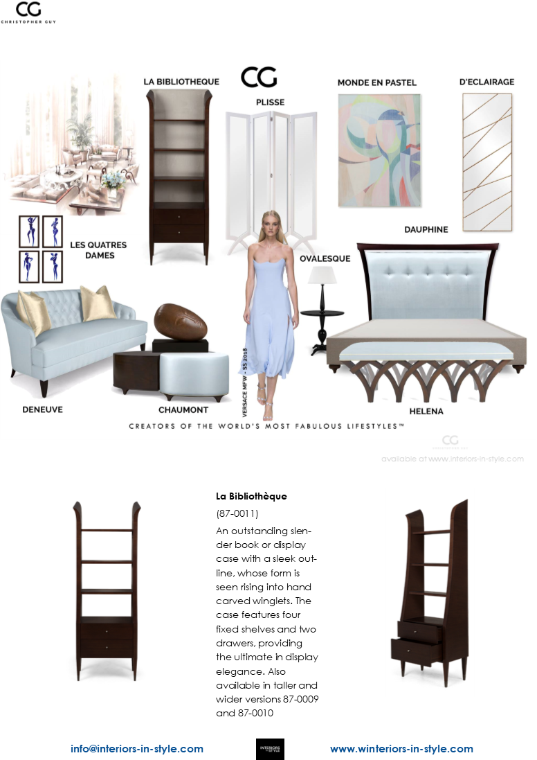 87-0011 La Bibliotheque An Outstanding Slender Book - Shelf (776x1097), Png Download
