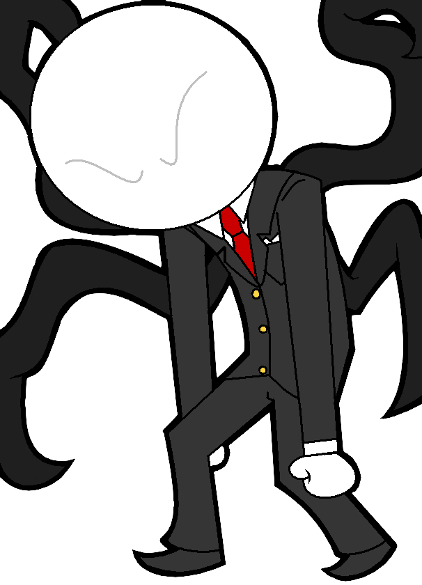Slenderman Clipart Chibi - Slenderman (606x840), Png Download