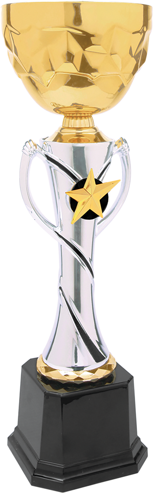 Silver & Gold Metal Cup Trophy - Trophy (1800x1800), Png Download