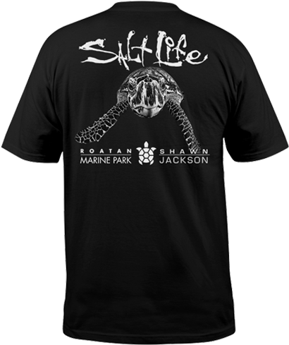 Roatan Marine Park Sea Turtle Tee - Salt Life Shirts (492x500), Png Download