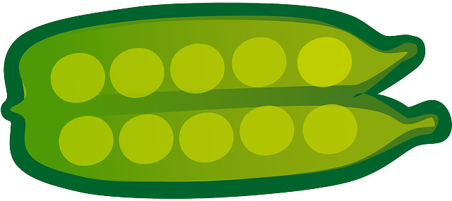 Vegetable Clipart Pea - Dibujos De Vegetales A Colores (600x261), Png Download