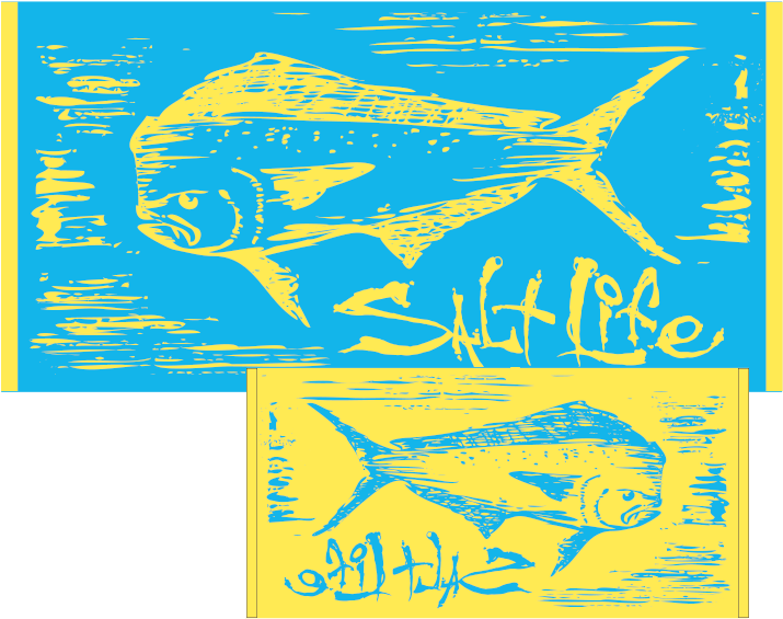 Beach Umbrella Pictures - Salt Life Large Beach Towels - Skull And Poles (800x800), Png Download