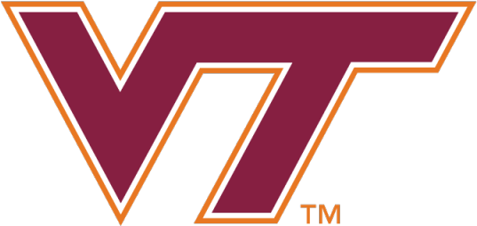 Athletics Vt Logo Two Color On White Bakcground - Virginia Tech Bumper Sticker (800x800), Png Download