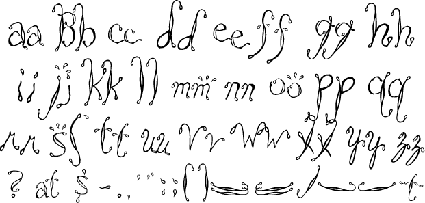 Saltwater Characters - Font Styles Alphabet (621x297), Png Download