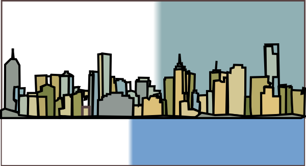 New York Skyline Clipart - Melbourne City Skyline Silhouette (600x326), Png Download