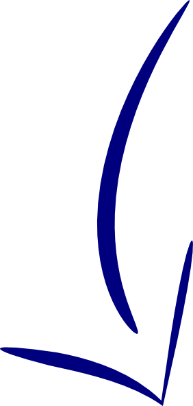 Vector Royalty Free Stock Blue Clip Art At Clker Com - Thin Curved Arrow Png (282x591), Png Download