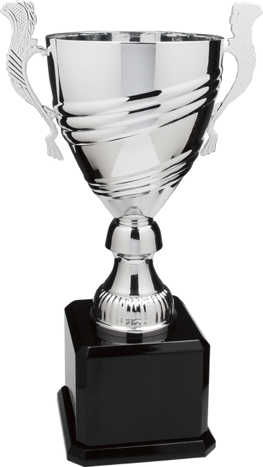 Jumbo Silver Metal Cup Trophy On A Black Royal Piano - Trophy (384x682), Png Download