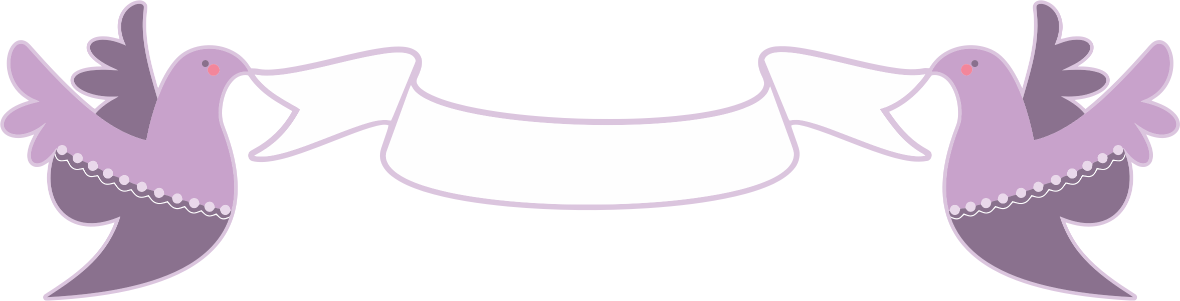 Birds Banner Big Image Png - Bird With Banner (2354x602), Png Download