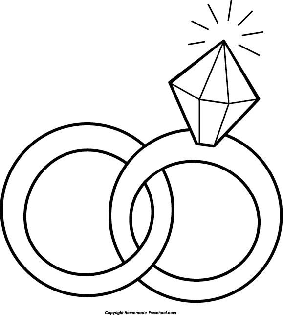 Diamond Clip Art Diamond Clipart Photo 3 - Rings Clip Art Png (579x643), Png Download