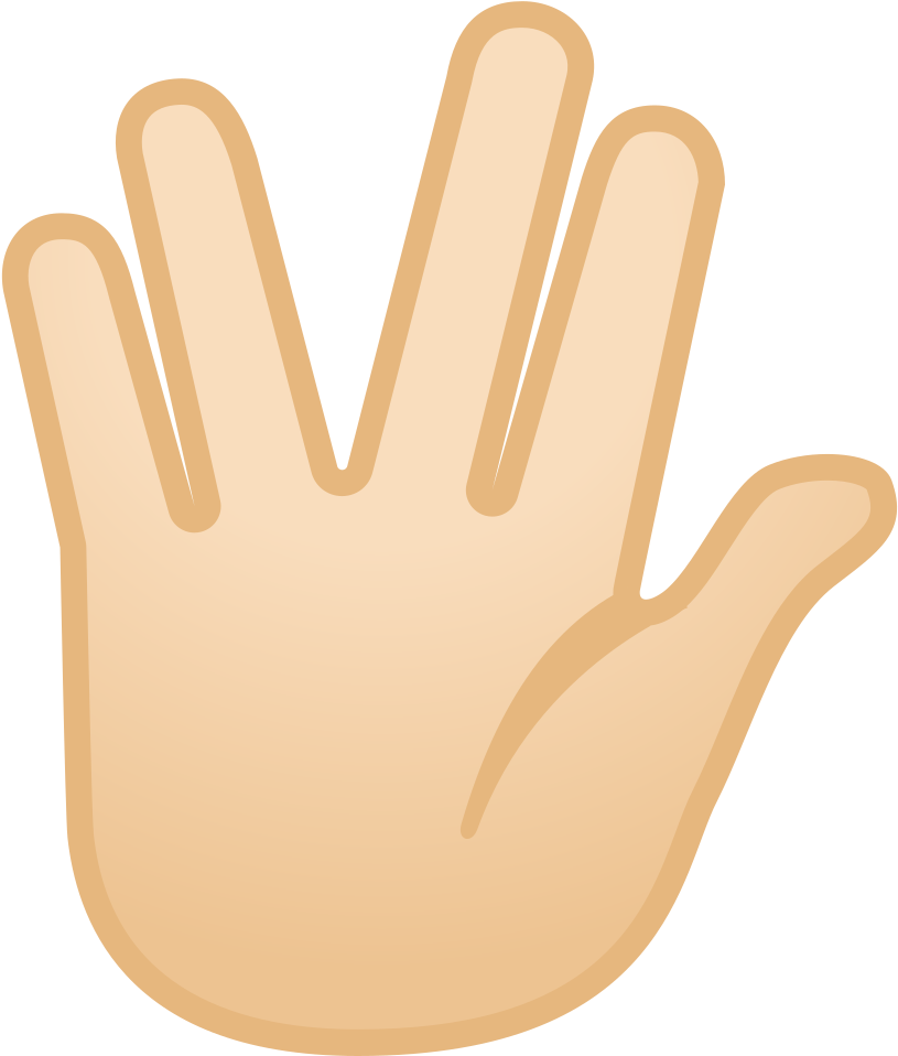 Download Svg Download Png - Emoji Saludo Vulcano Png (1024x1024), Png Download