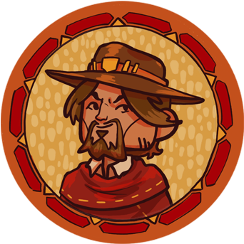 Jesse Mccree - Cartoon (400x395), Png Download