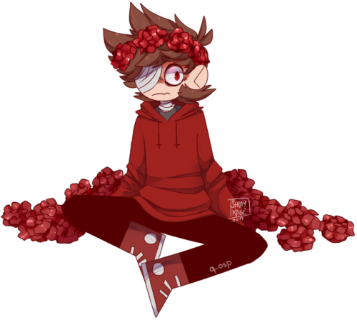 Don't Hurt This Smol Bean - Tord With Flower Crown (500x448), Png Download