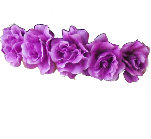 To Flower Am Afraid Png Crown Purple Ask Tumblr - Purple Flower Crown Png (500x500), Png Download