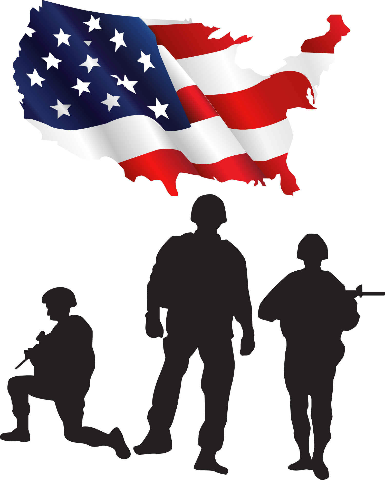 Salute Vector Officer Captain - American Soldiers Vector (1500x1866), Png Download