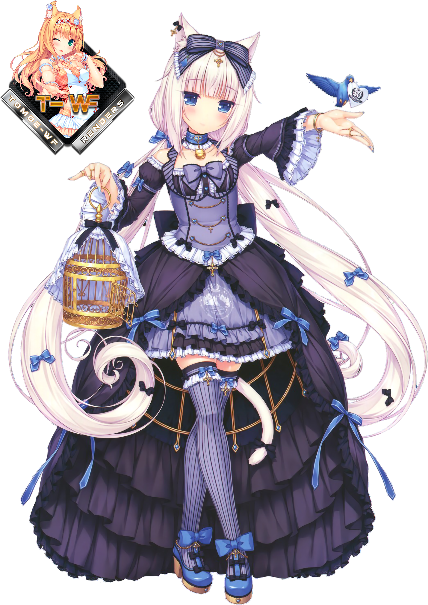 Anime Goth Loli Neko (1434x2048), Png Download