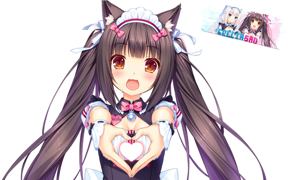 Nekopara - Nekopara Chocola Heart (1024x576), Png Download