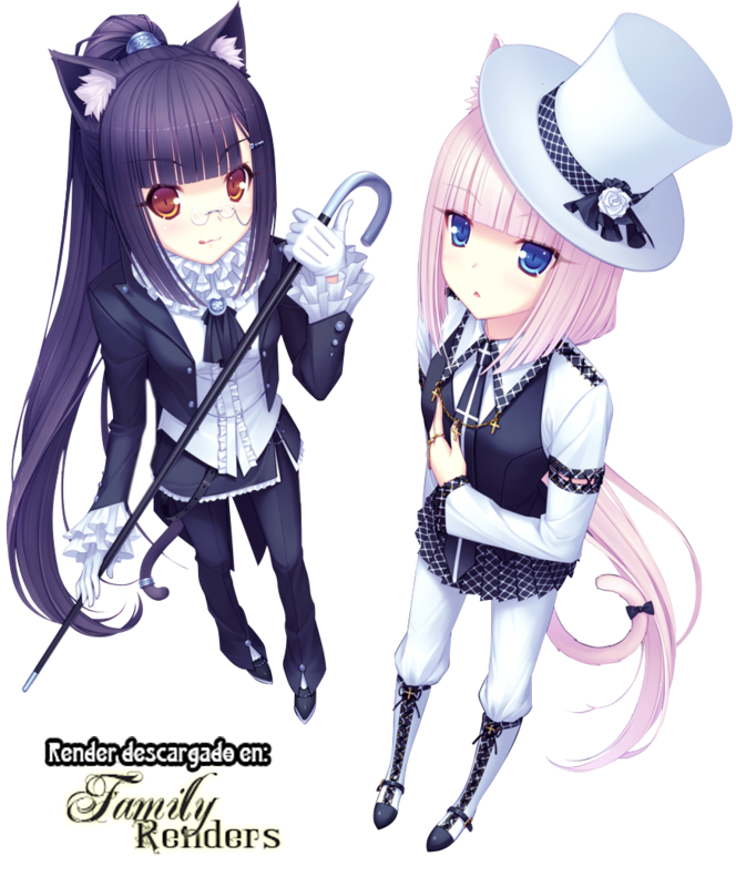 Vanilla And Chocola Nekopara (664x800), Png Download