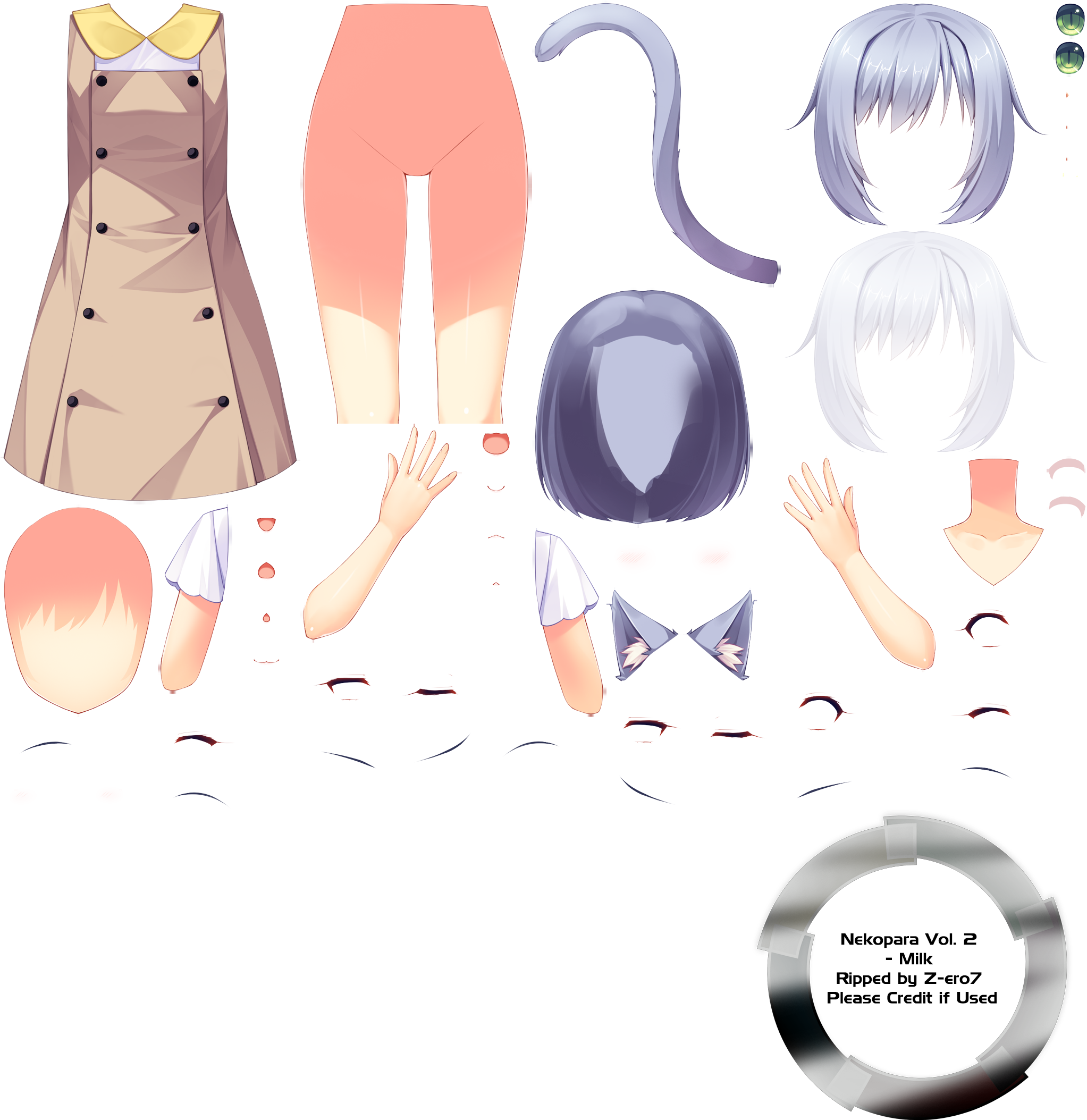 Nekopara Vol 2 Milk (2048x2156), Png Download