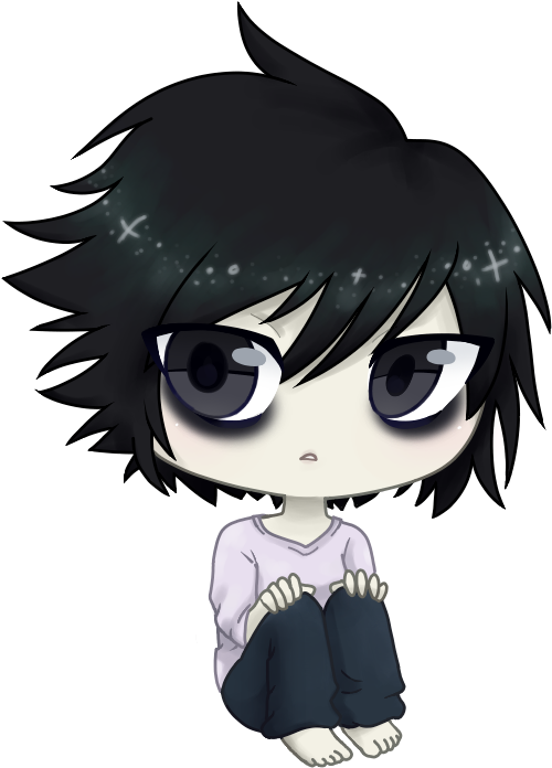 By Anime Weaboo Queen - Death Note L Png (650x796), Png Download
