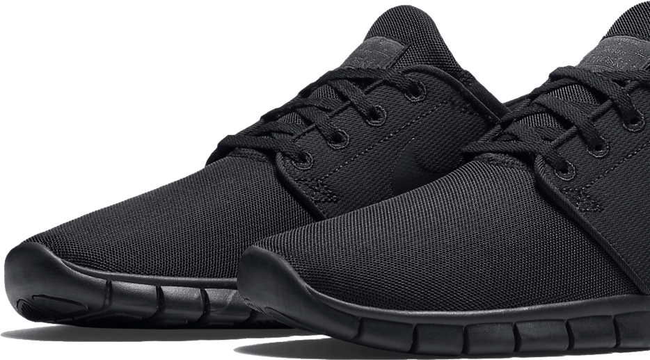 Mens Skate Shoes - Mens Trainers Black (934x518), Png Download