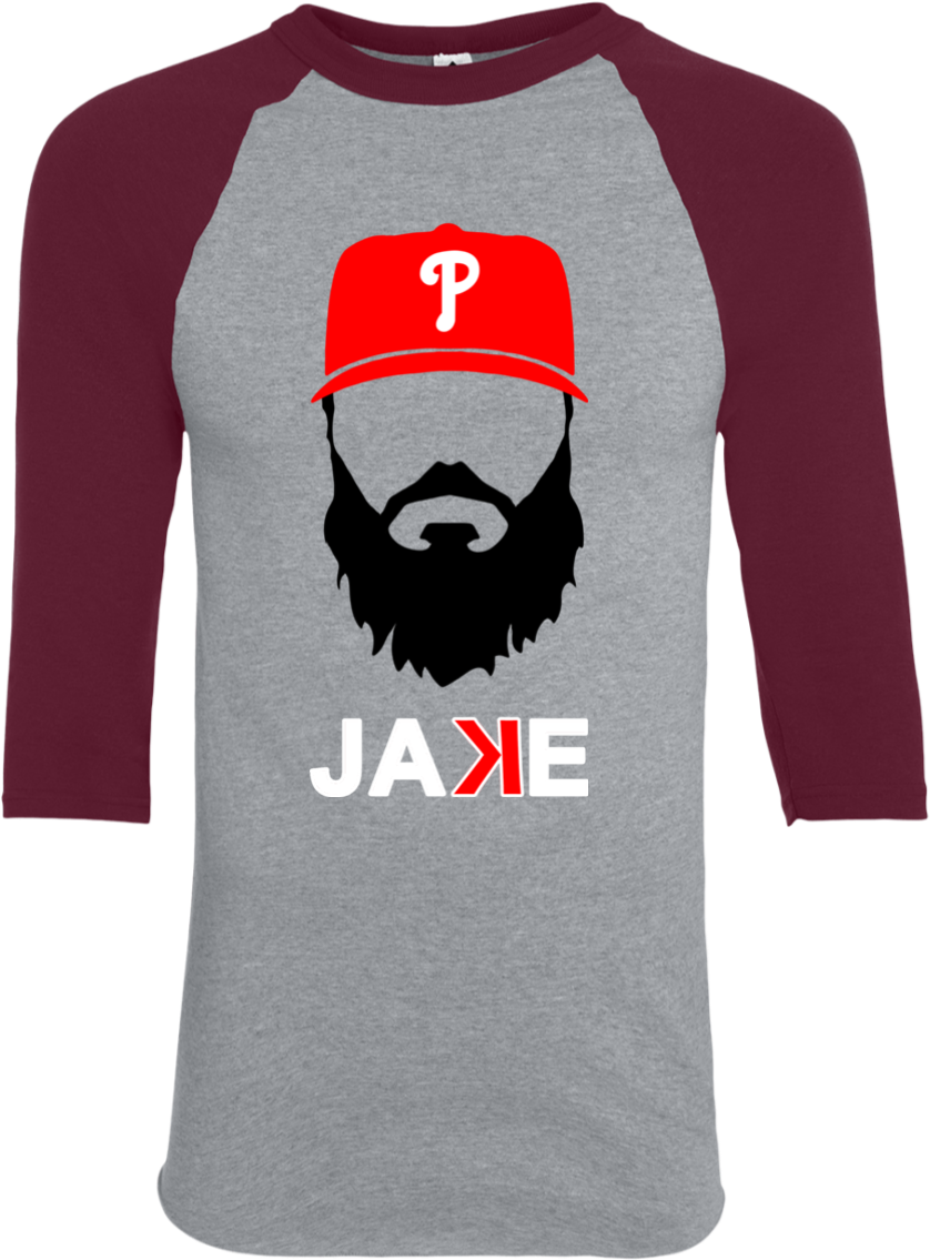 Jake Arrieta Unisex 3/4 Tee - Philadelphia Phillies (1155x1155), Png Download