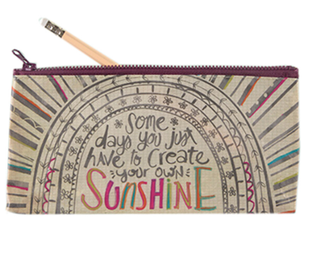 Recycled Zippered Pencil Bag - Natural Life Create Your Own Sunshine Recycled Pencil (450x720), Png Download