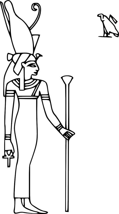 Dios Isis Para Dibujar (500x903), Png Download