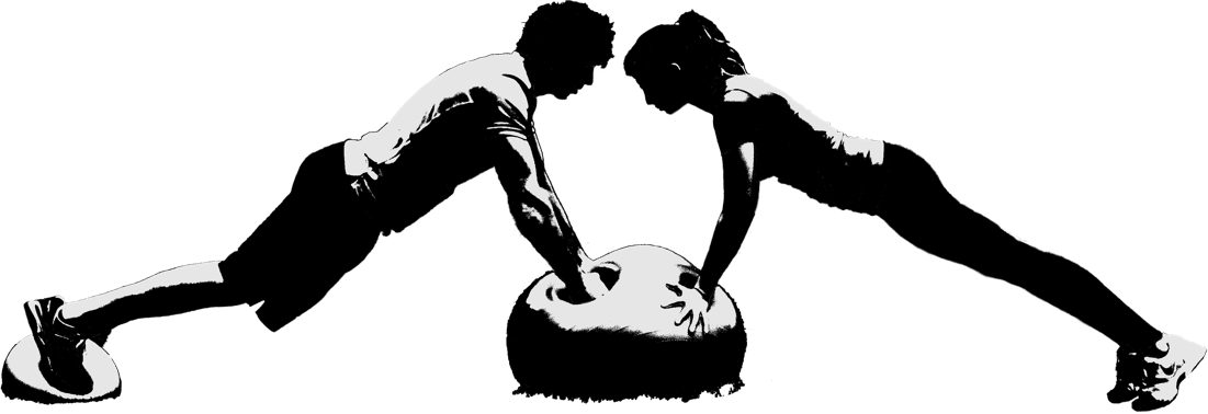 Workout Silhouette Png - Exercise (1101x378), Png Download