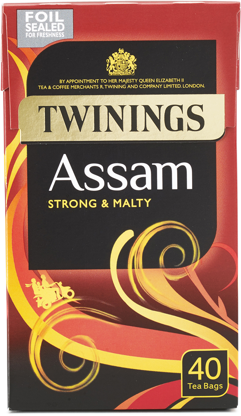 Twinings Assam Tea 40 Bags X 4 (1960x1494), Png Download