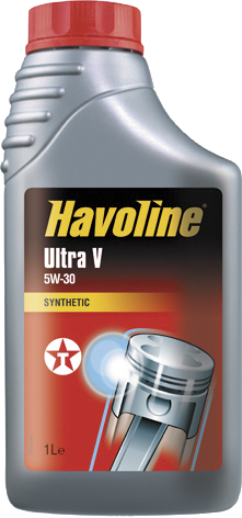 Olie Havoline Ultra V Sae 5w-30 1ltr - Havoline (221x472), Png Download