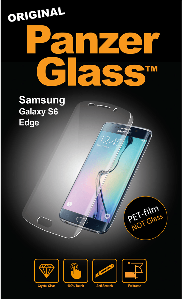 Panzerglass Samsung Galaxy S6 Edge Pet-film - Panzerglass For Samsung Galaxy S7 Tempered Glass (1000x1000), Png Download