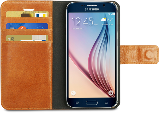 Dbramante1928 Leather Flip Lynge Samsung Galaxy S6 (990x439), Png Download