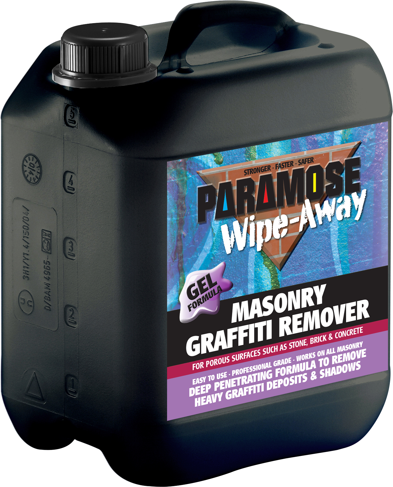 Graffiti Remover Wipe Away - Paramose Paint Stripper Water Washable (1535x1867), Png Download