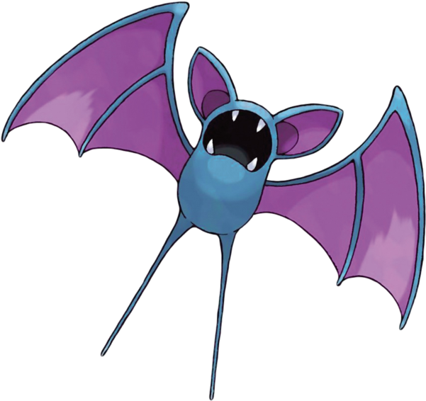 Crobat Is A Dual-type Poison/flying Pokémon - Pokemon Zubat (600x600), Png Download