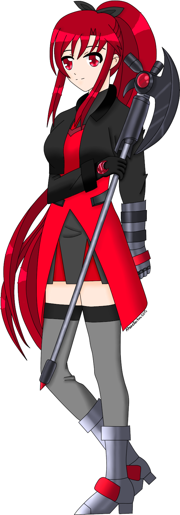 Akane Raikou - Knight Armor - Illustration (643x1683), Png Download