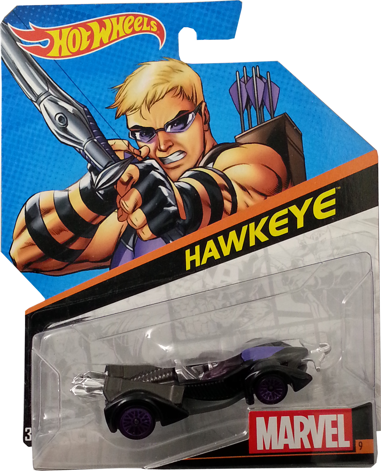 Hot Wheels Marvel Hawkeye (1307x1617), Png Download
