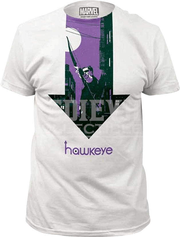 Pointed Arrow Hawkeye T-shirt - Hawkeye Volume 2: Little Hits (marvel Now) (850x850), Png Download